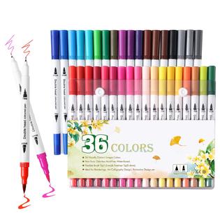 upanic Upanic 36 Colors Brush Tip Markers for Adult Coloring,Coloring  Markers for Lettering,Dual Tip Brush Pens for Kids Drawing,Colori