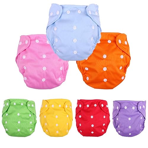CSKB Baby Washable Reusable Cloth Diapers,7pcs