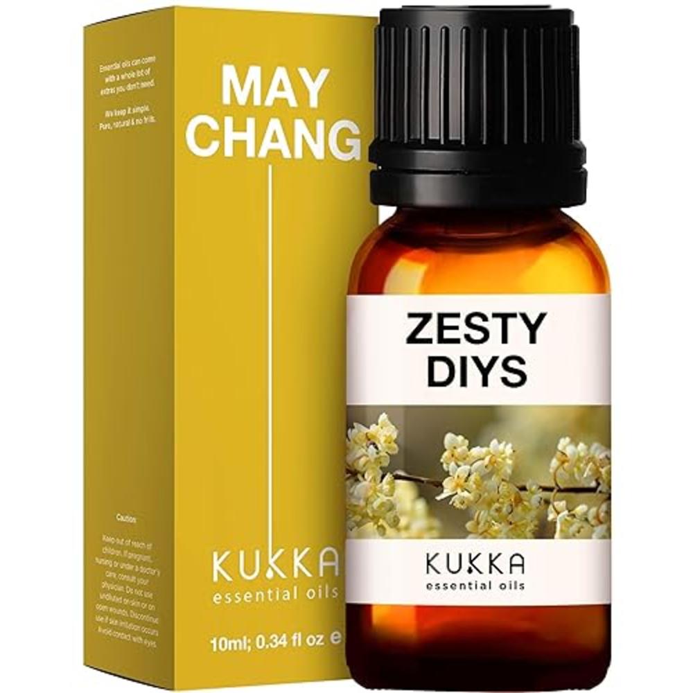 kukka essential oils Kukka May Chang Essential Oil for Diffuser - Natural Aroma Therapeutic Grade May Chang Oil for Skin, Soap Making, Fragrance, Her