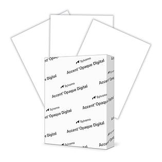 Accent Opaque White Cardstock Paper, 100 lb Cover Smooth, 8.5 x 11, 200 Sheets per Ream