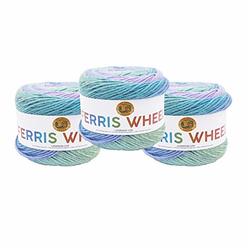 Lion Brand Yarn Ferris Wheel Yarn, Multicolor Yarn for Knitting, Crocheting, and Crafts, 3-Pack, Cotton Candy