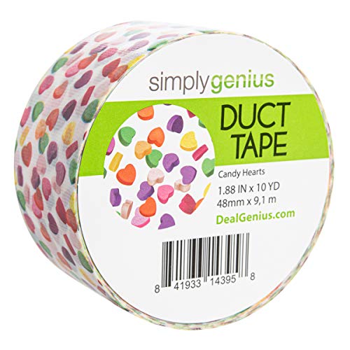 DT115 Simply Genius Pattern Duct Tape Heavy Duty - Craft Supplies for Kids  & Adults - Colored Duct Tape - Single Roll 1.8 in x 10 Yard
