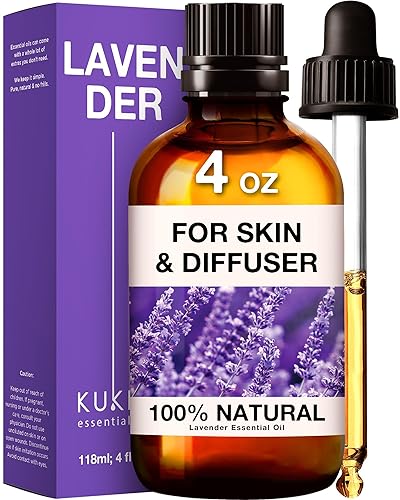 kukka essential oils Kukka Lavender Oil Essential Oil for Skin & Diffuser - 100% Natural Lavender Oil Essential Oils - Lavender Essential Oil for Hai