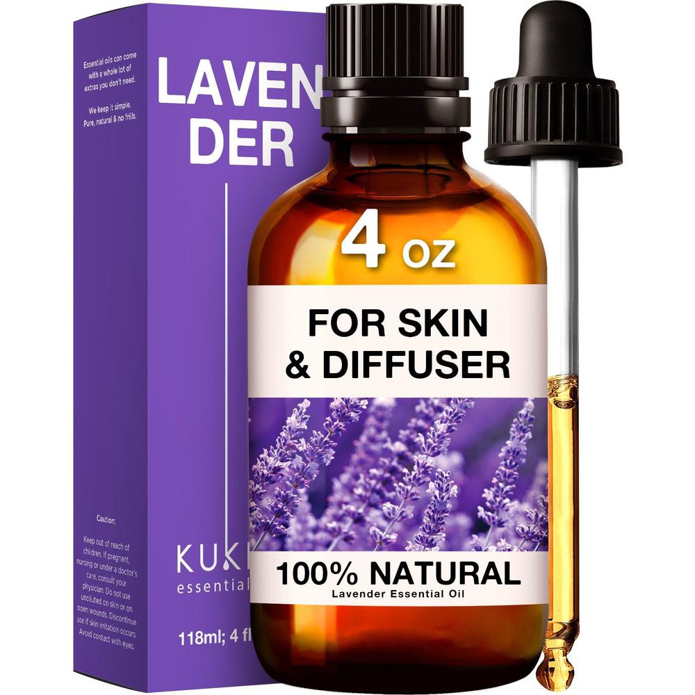 kukka essential oils Kukka Lavender Oil Essential Oil for Skin & Diffuser - 100% Natural Lavender Oil Essential Oils - Lavender Essential Oil for Hai