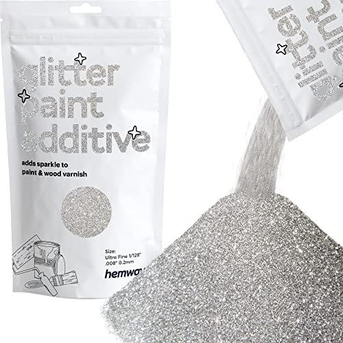 Hemway Glitter Paint Additive Glitter Crystals for Acrylic Paint, Interior  & Exterior Walls, Wood, Varnish, Furniture, Matte, Gl