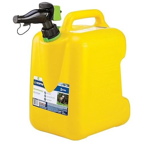 Scepter FSCD552 Fuel Container with Spill Proof SmartControl Spout, Yellow Diesel Can, 5 Gallon