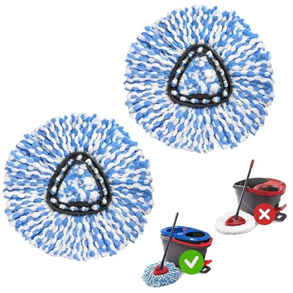 MXZONE Spin Mop Replace Head for O Ceda Spinning EasyWring Rinse Clean Mop Refill, Mop Head Replacement fit 2 Tank System Mop Bu