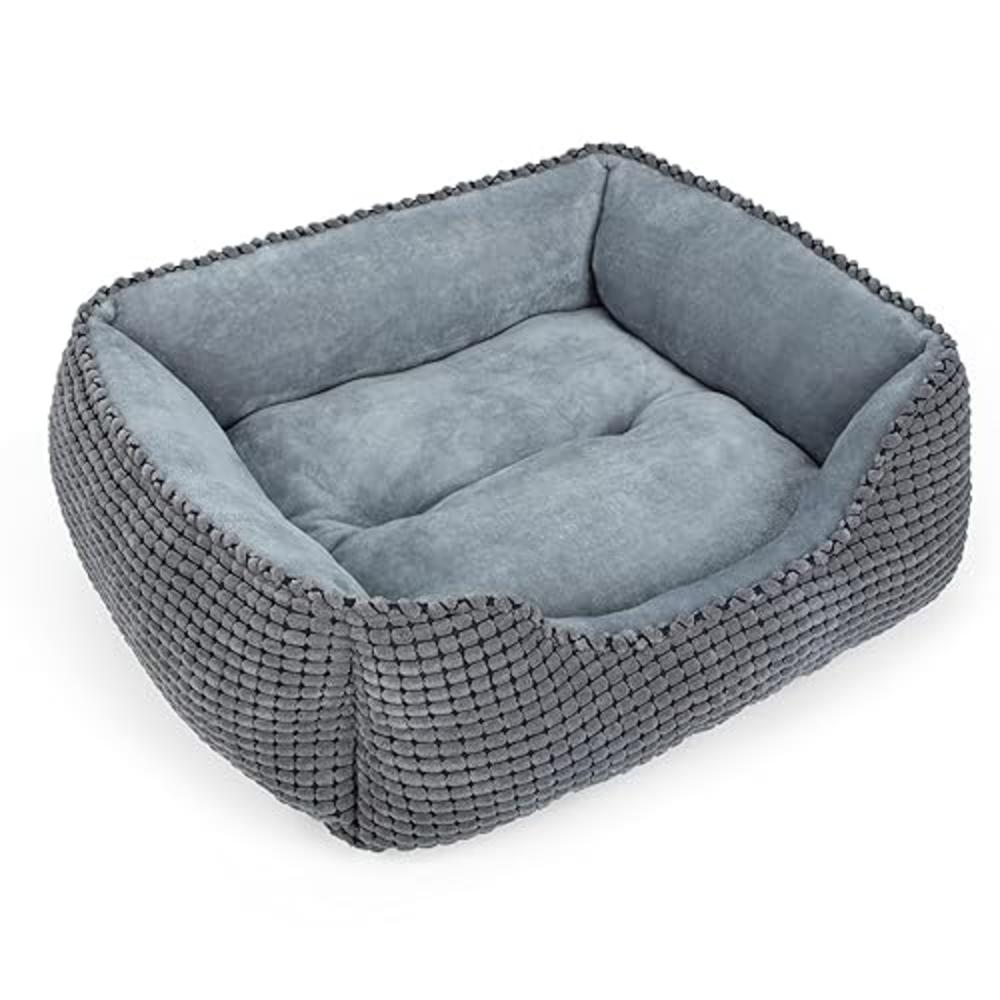 MIXJOY Dog Bed for Large Medium Small Dogs, Rectangle Washable Sleeping Puppy Bed, Orthopedic Pet Sofa Bed, Soft Calming Cat Bed