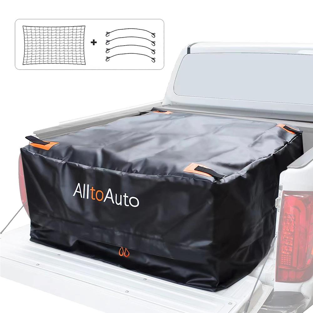 AlltoAuto Truck Bed Cargo Bag with Cargo Net, 100% Waterproof 600D Heavy Duty, Fits Any Truck Size (51''x40''x22'') 26 Cubic Fee