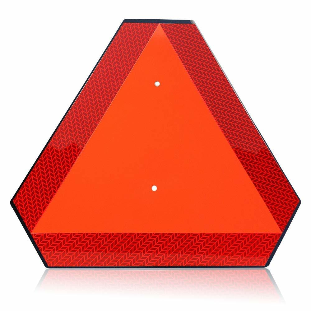 Triangle Slow Sign DXSIGN Slow Moving Vehicle Sign, Safety Triangles DOT Compliant, Orange ...
