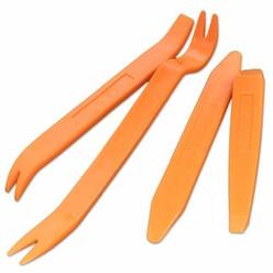 KLTECH 4Pcs Auto Door Clip Panel Trim Removal Tool Kits Thick Plastic Car Tools for Car Dash Radio Audio Installer Pry Tool with