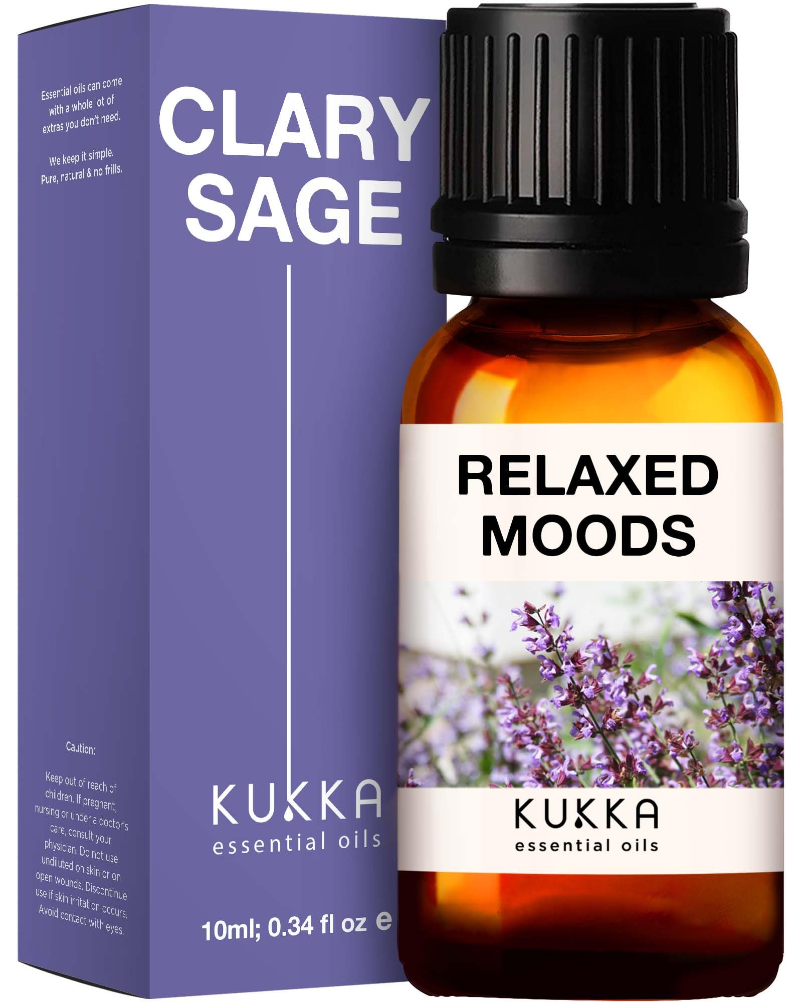 kukka essential oils Kukka Clary Sage Essential Oil for Diffuser - 100% Pure Therapeutic Grade Clary Sage Oil Essential Oil - Clary Sage Essential Oi