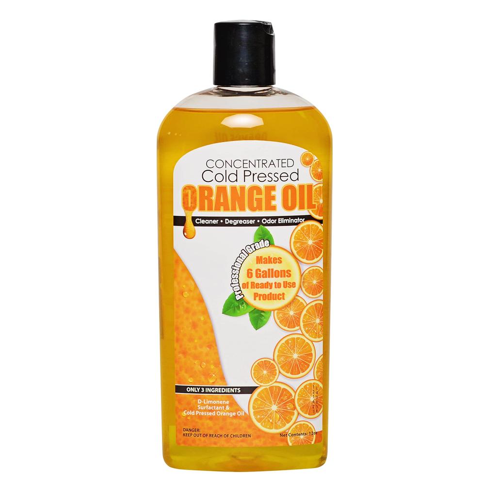 Sanco Industries Cold Pressed Natural Orange Oil Concentrate |12-ounce Professional Grade All-Purpose Citrus Cleaner, Degreaser & Pet Odor Elimin