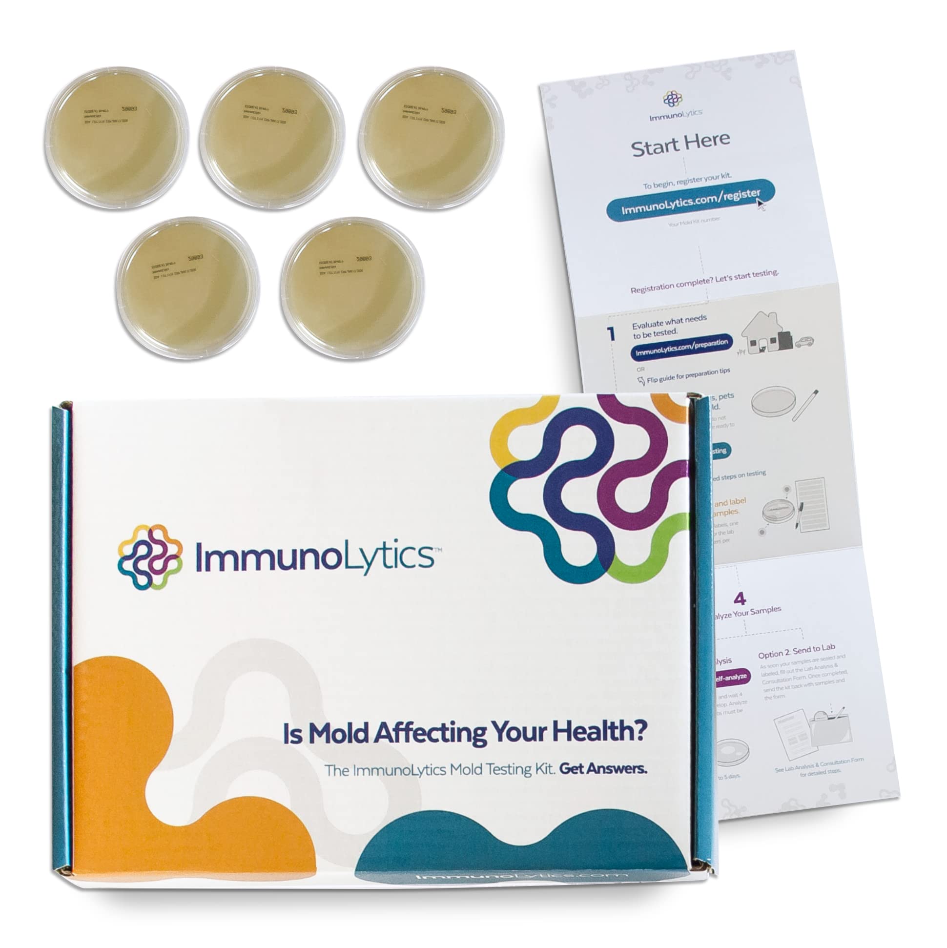 ImmunoLytics DIY Mold Test Kit for Home - Easy to Use Professional Mold Testing Kit - Individual Room Screening Package for 5 Ro