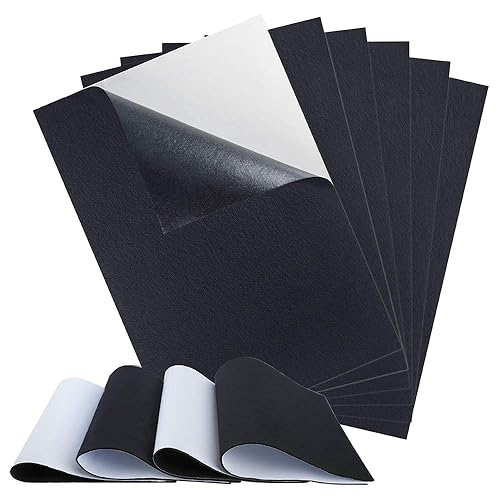 Sntieecr 10 Pieces Black Adhesive Back Felt Sheets, 1.6mm Thickness Fabric Sticky Back Sheets, A4 Size 8.3" x 11.8" (21cm x 30cm
