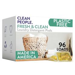 THE CLEAN PEOPLE Clean People Laundry Detergent Pods - Plant-Based, Hypoallergenic Laundry Pods - Ultra Concentrated, Plastic Free, Recyclable Pa