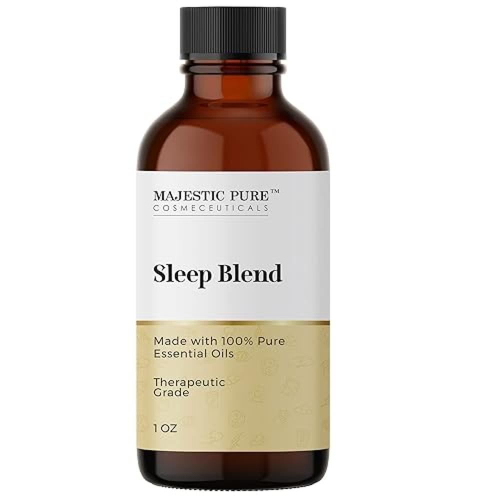 Majestic Pure Sleep Essential Oil for Sleep | 100% Pure Therapeutic Oil for Peace Sleep, Relaxing, Stress Relief | Orange, Eucal