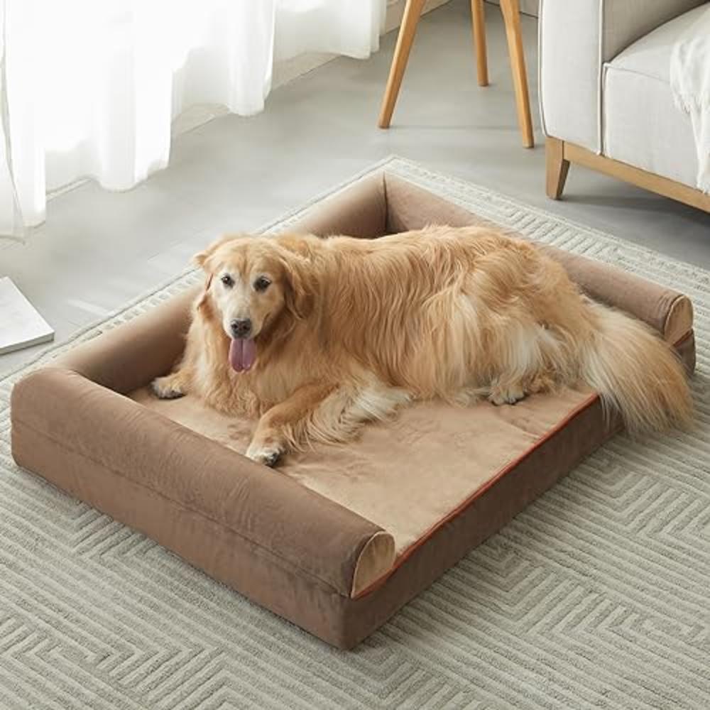 BFPETHOME Washable Dog Beds for Large Dogs, Orthopedic Dog Bed Large, Big Dog Couch Bed with Removable Washable Cover, Waterproo