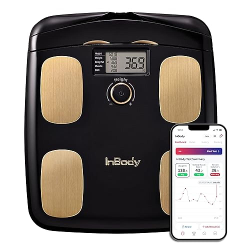 InBody H20N Body Fat Scale - InBody Scale for Body Weight and Fat Percentage, Gym Accessory for Men, Gym Accessory for Women, Bo