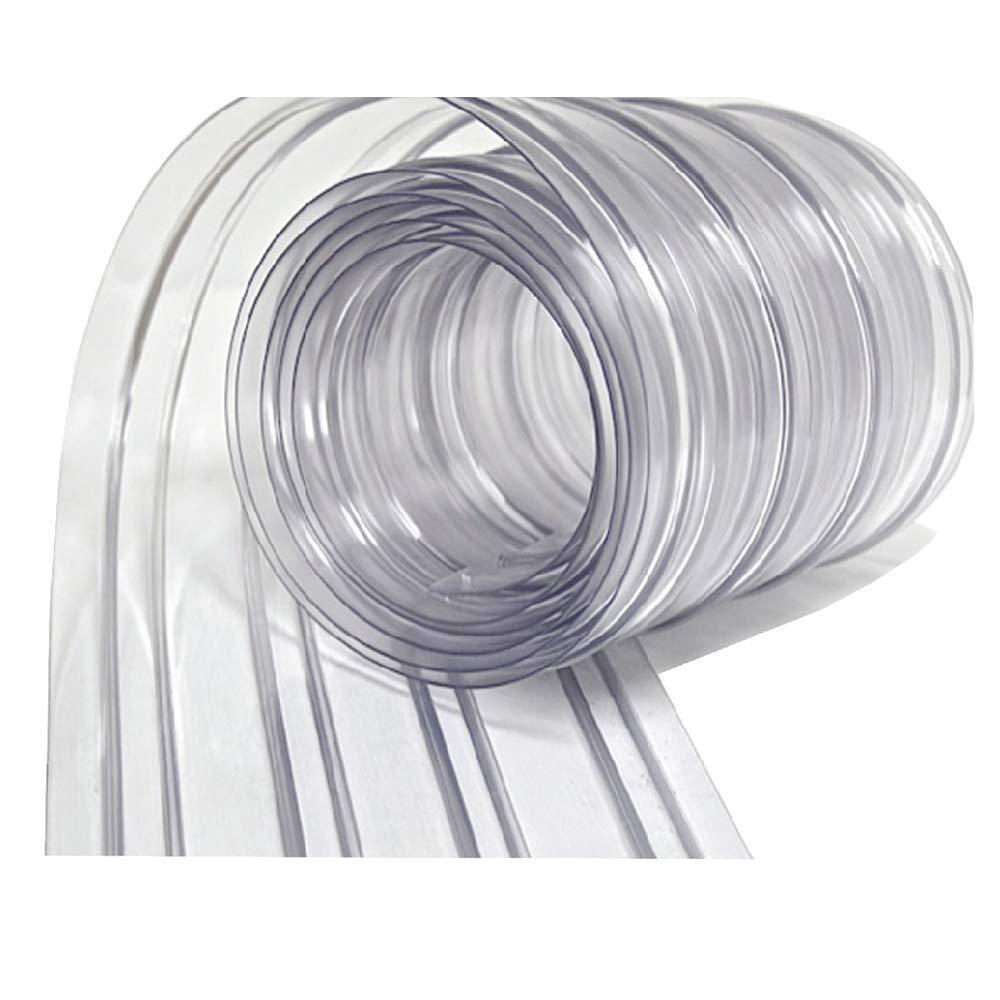 RESILIA - Plastic Vinyl Strip Curtain for Walk in Freezers, Coolers & Warehouse Doors - Clear, 80 mil Thick, 8 Inch x 75 Foot Ro