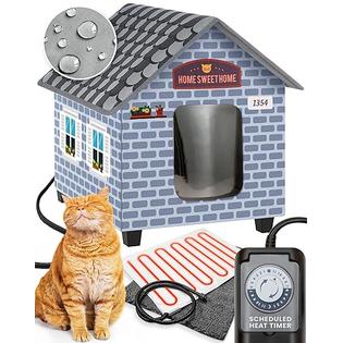 Petyella PETYELLA Heated cat Houses for Outdoor Cats in Winter