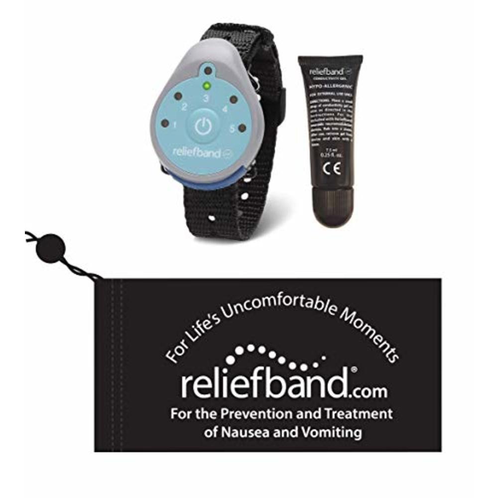 Reliefband Classic Motion Sickness Wristband w/ 1 Gel Tube and Carrying Pouch - Easy-to-Use, Fast, Drug-Free Nausea Relief Band 