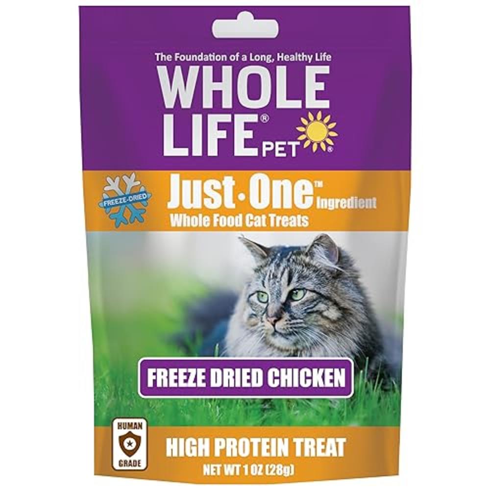 Whole Life Pet Products Whole Life Pet Freeze Dried Chicken Cat Treats - Human Grade - One Ingredient - Sourced and Made in The USA