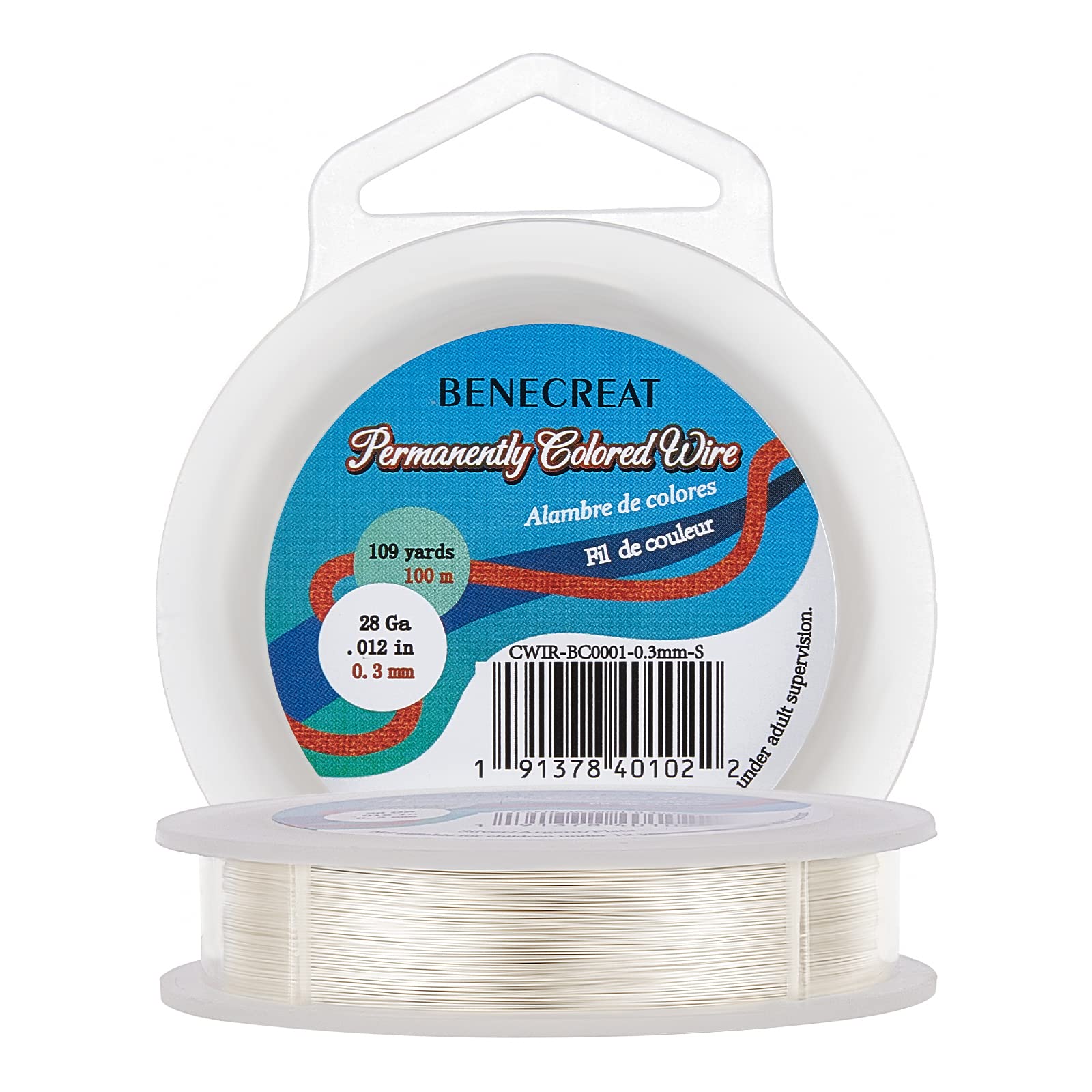 BENECREAT 28 Gauge Silver Copper Wire 328 Feet Jewelry Craft Wire Tarnish  Resistant Coil Wire Thin Wire for Crafts, Beading Jewe