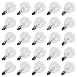 MoonFlor Clear Globe G40 Replacement Bulbs E12 Screw Base Light Bulbs 5W Globe Bulbs 1.5-Inch String Light Replacement Bulbs for Indoor O