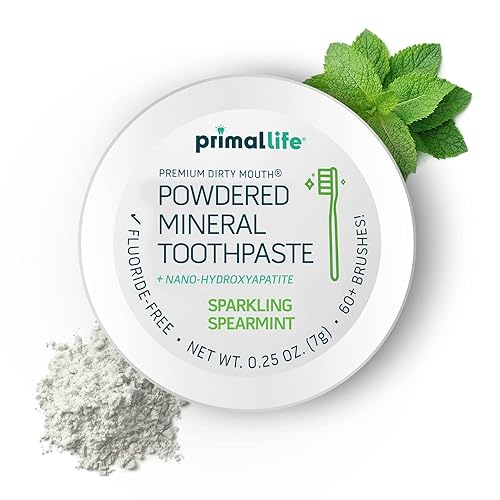 Primal Life Organics Dirty Mouth Toothpowder, Tooth Cleaning Powder, Flavored Essential Oils, Hydroxyapatite, Natural Kaolin, Be