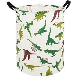 KUNRO Large Sized Storage Basket Waterproof Coating Organizer Bin Laundry Hamper for Nursery Clothes Toys (Dinosaur)