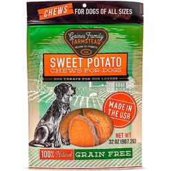GAINES FAMILY FARMSTEAD PREMIUM PET PRODUCTS USA Gaines Family Farmstead Sweet Potato Dog Chews, 100% Natural Treats for Small & Large Dogs, Rawhide Alternative for Dog Training