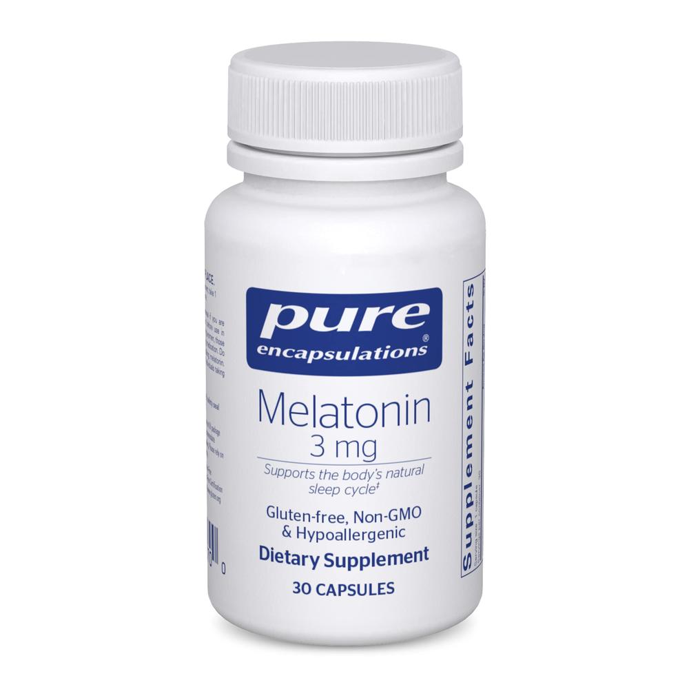 Pure Encapsulations Melatonin 3 mg - Antioxidant Supplement to Support Natural Sleeping & Relief of Occasional Sleeplessness - f