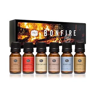 P&J Trading P&J Fragrance Oil Bonfire Set  Smores, Night Air, Cola, Hot  Chocolate, Campfire, Cut