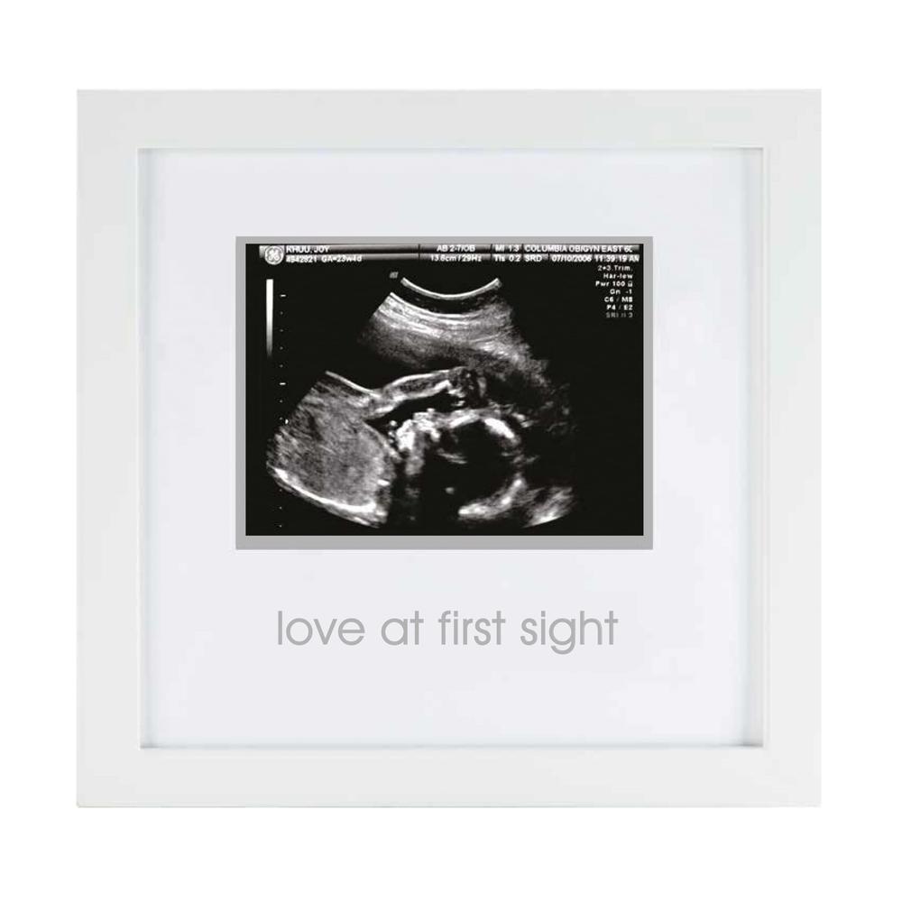 Pearhead Love at First Sight Sonogram Picture Frame, Pregnancy Ultrasound Keepsake Photo Frame, Gender-Neutral Baby Nursery Déco