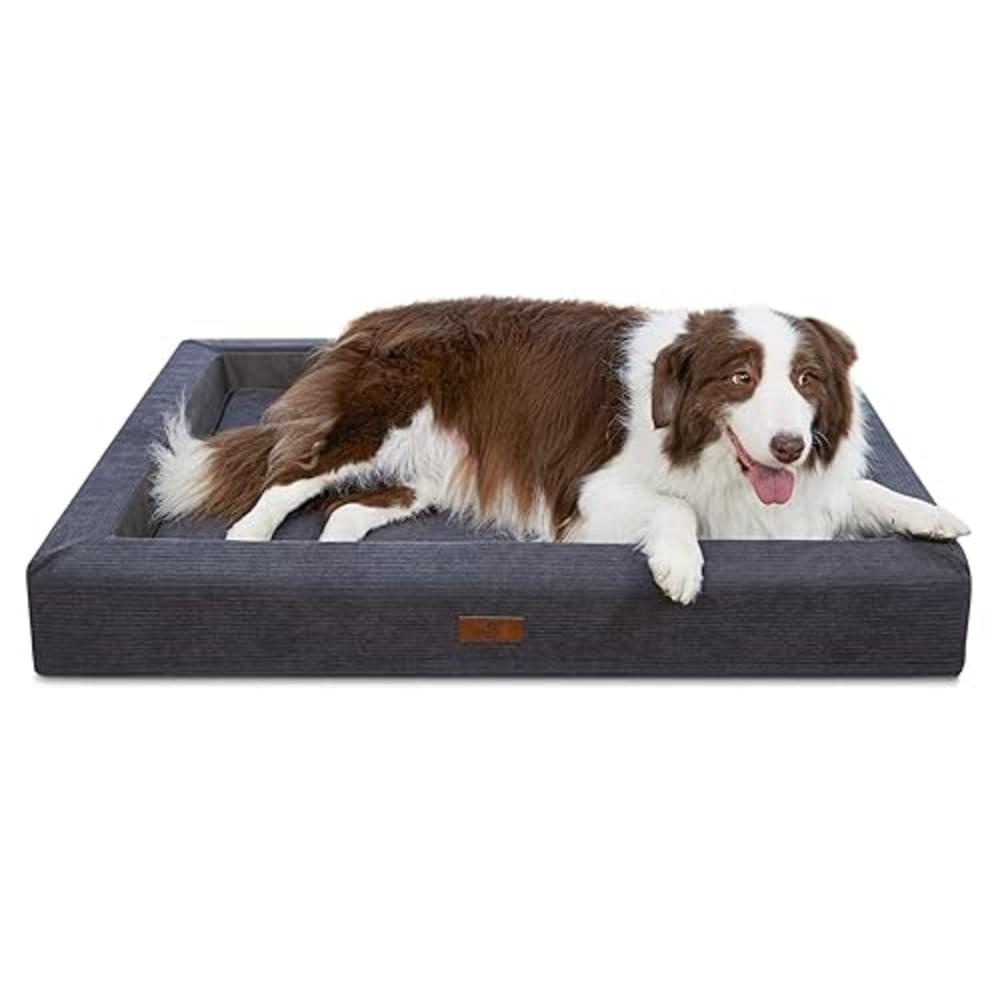 Yiruka XL Dog Bed, Orthopedic Dog Bed for Extra Large Dogs, Washable Dog Bed with Removable Cover, 2 in 1 Mulitipurpose Waterpro