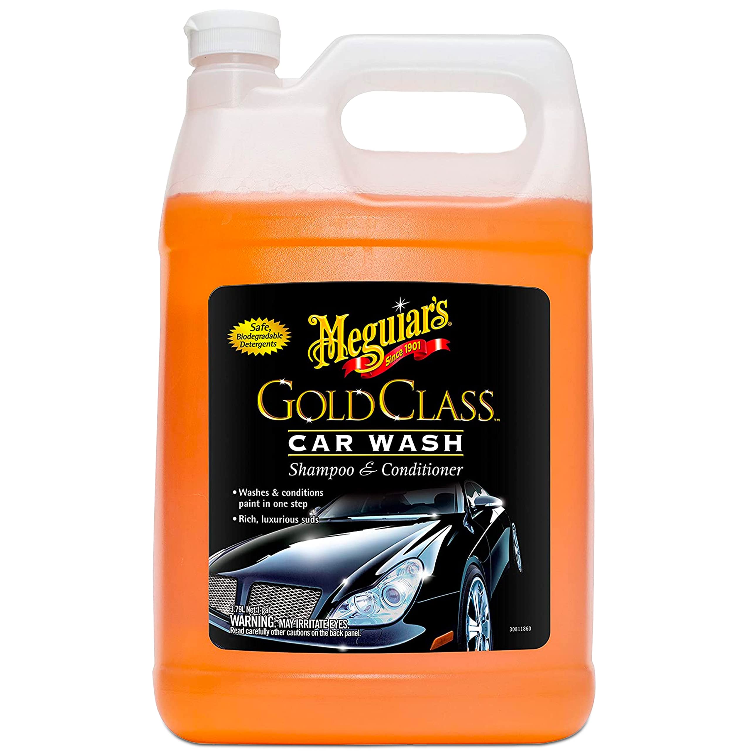 Meguiars Meguiar's Gold Class Car Wash, Ultra-Rich Car Wash Foam Soap and Conditioner for Car Cleaning, Car Paint Cleaner to Wash and Con