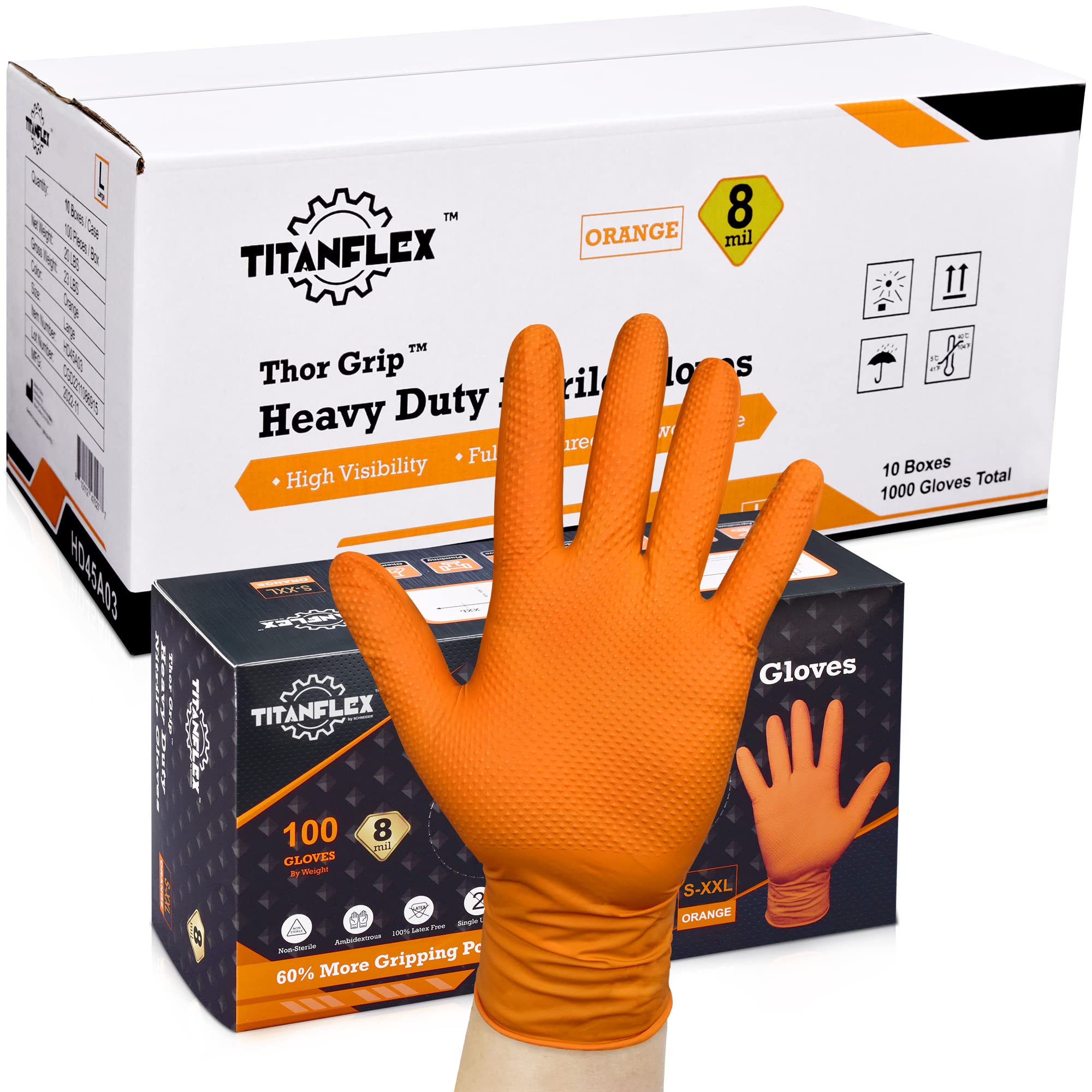 Orange Gloves Mil Nitrile Gloves Amazon Small Venom Steel Mil
