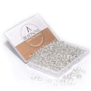 BEADNOVA 7mm Open Jump Rings for Jewelry Making Silver Jewelry