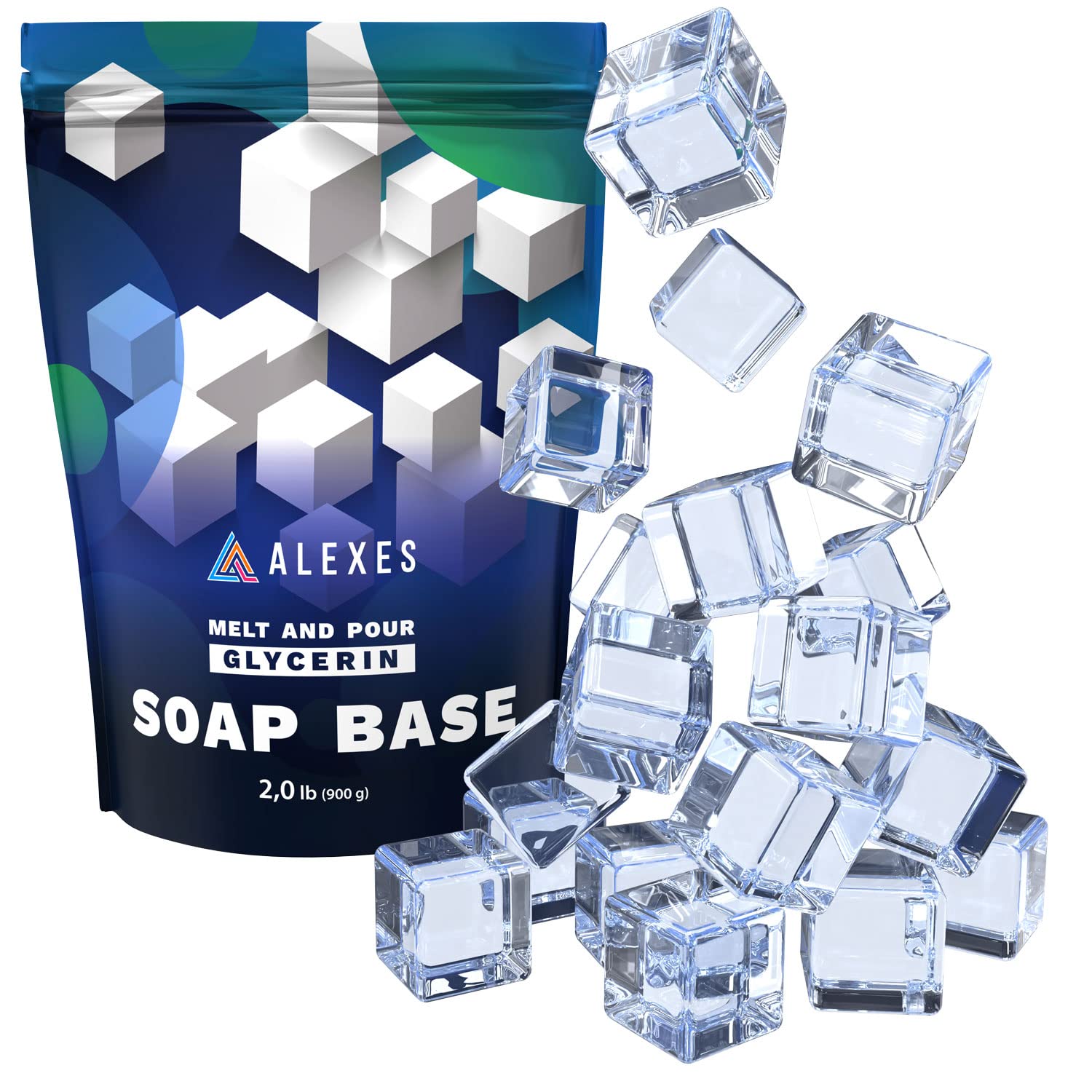 ALEXES Glycerin Melt and Pour Soap Base - Soap Base for Soap Making Melt  and Pour - Organic Clear Glycerin Soap Base - Soap Making Supp