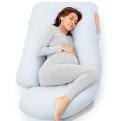 Momcozy Pregnancy Pillows for Sleeping, U Shaped Full Body Pillow 57 Inch for Pregnant Women with Back, Hip, Leg, Belly Support,