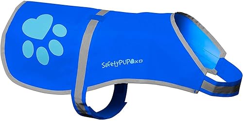 SafetyPUP XD Dog Reflective Vest, Sizes to Fit Dogs 14 lbs to 130 lbs Hi Vis, Safety Vest Keeps Dogs Visible On and Off Leash in