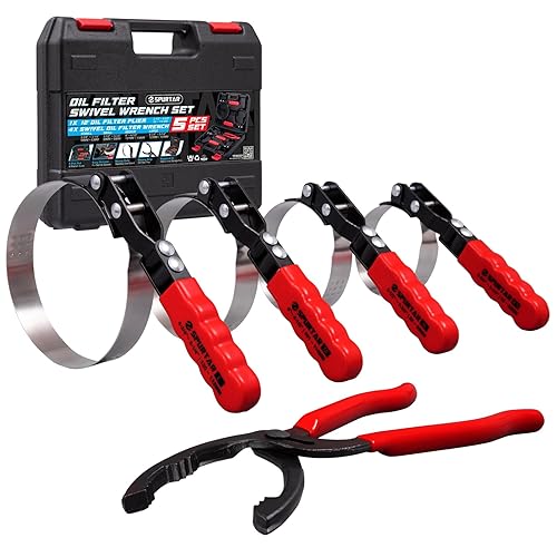 Lernbac Universal Adjustable Oil Filter Wrench - 3 Jaw Tool For 2.5" To 4.5" Filters