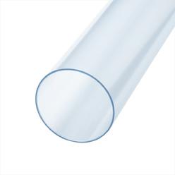 POWERTEC 70176V Clear PVC Pipe 2-1/2" x 36" Long, 1PK, Rigid Plastic Tubing for Dust Collection Hose & Fittings