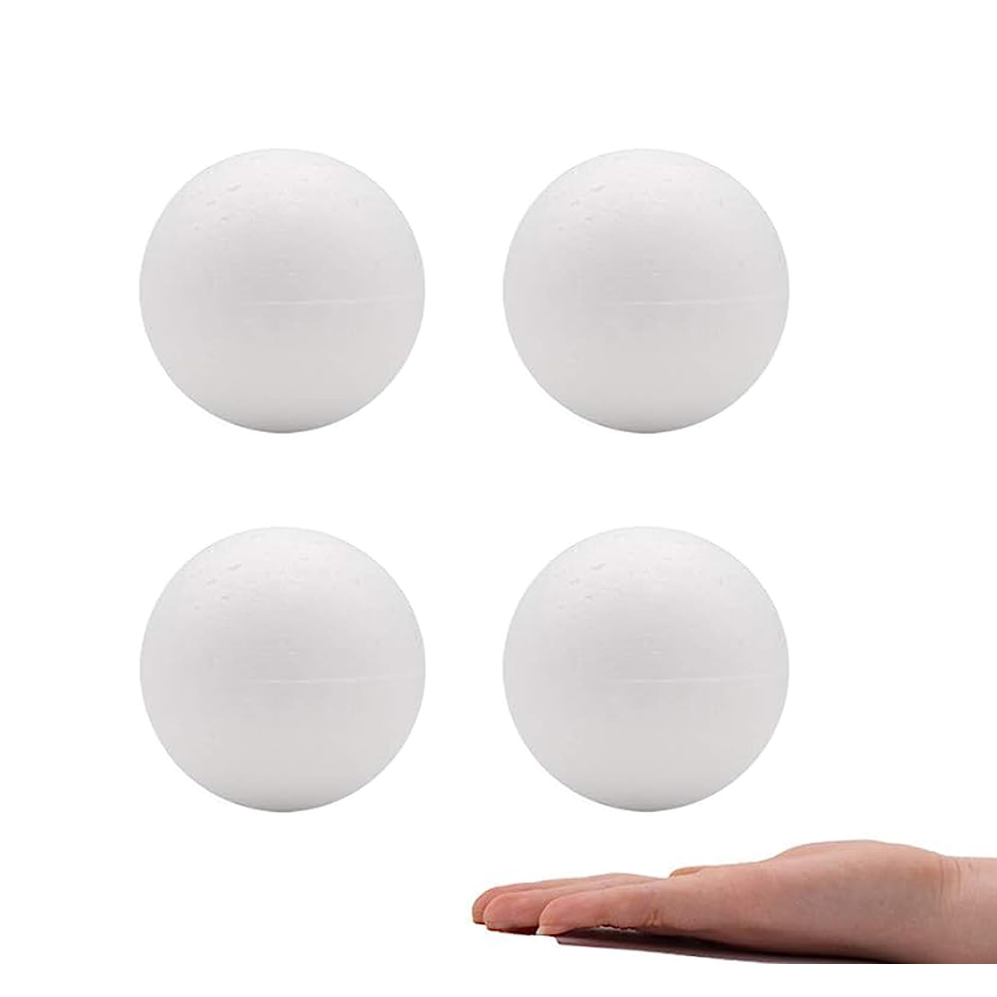 Crafare 4 Inch 4 Pack Foam Balls for Crafts White Polystyrene Craft Foam  Balls for Art Household School Projects Party Decoratio
