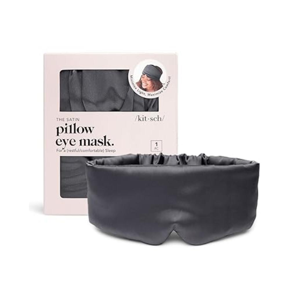 Kitsch Satin Sleep Mask - Sleep Eye Mask | Softer Than Silk Sleep Mask | Eyeshade & Comfortable Sleeping Mask for Women | Satin 