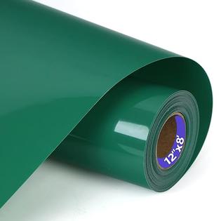 SHOMKIEE HTV Green Heat Transfer Vinyl Rolls 12 Inch by 8feet Roll Iron on  DIY for