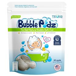 TruKid Bubble Podz Bubble Bath for Baby & Kids, NEA-Accepted for Eczema, Gentle Refreshing Colloidal Oatmeal Bath Bomb for Sensi