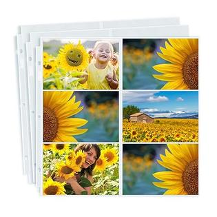 Dunwell Photo Album Refill Pages 12x12 - (4x6 Landscape, 25 Pack) Holds 300  4x6 Photos, 4x6 Photo
