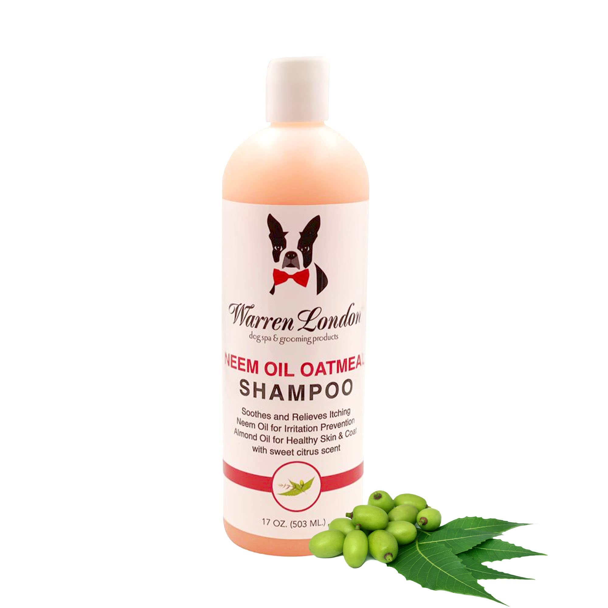 Warren London - Dog Shampoo, Neem Oil Pet Shampoo w/Oatmeal - Made in USA - 17 oz